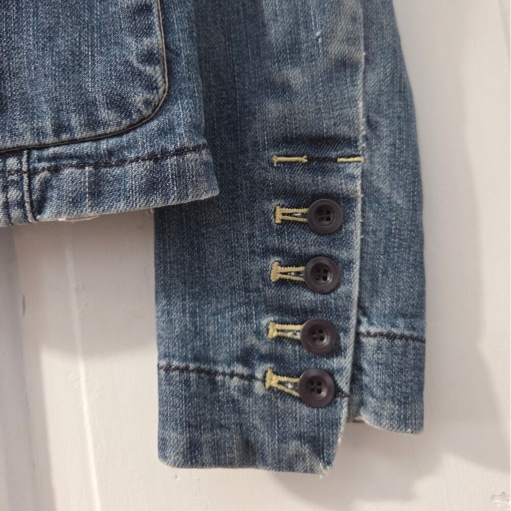 Anthropologie Louie Denim Jean Jacket Blazer 2 - Picture 3 of 8